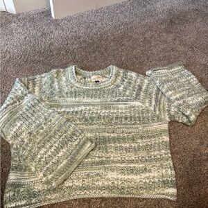 Universal Thread Olive and Cream Knit Sweater